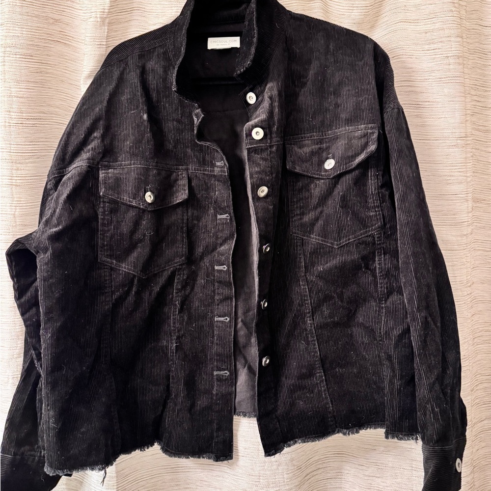 Chic Soul Black Cordoroy Jacket